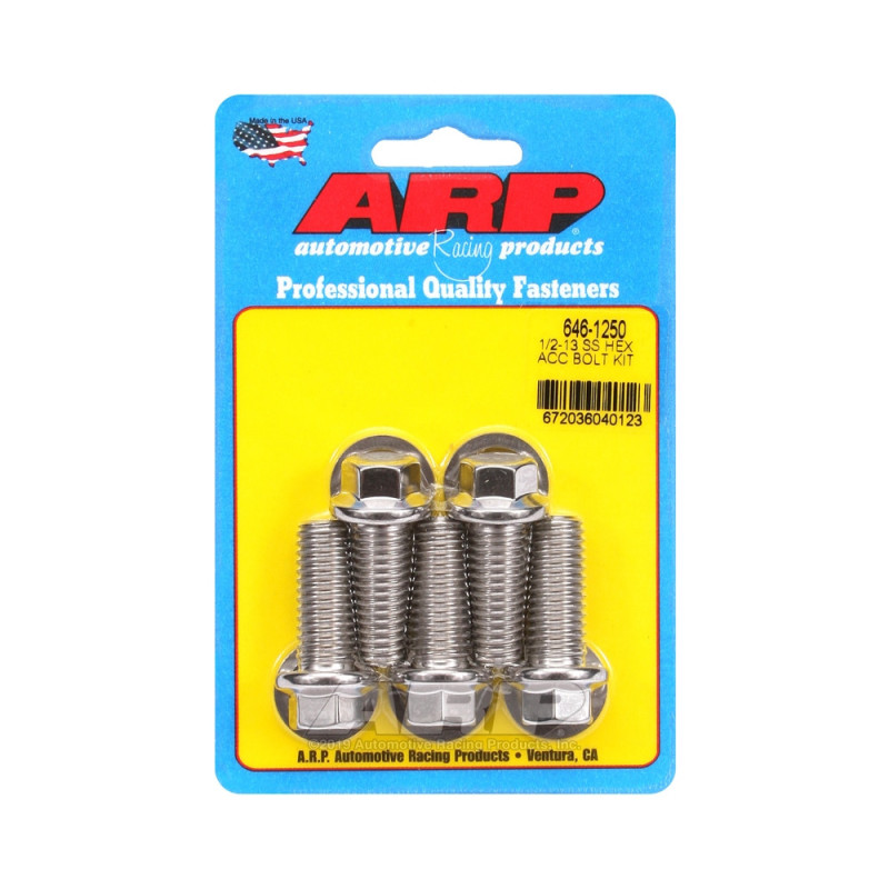 Șuruburi și piulițe universale ARP 1/2-13 – Șuruburi hexagonale din oțel inoxidabil x5 - ARP-646-1250 - 646-1250 - 3666618194059